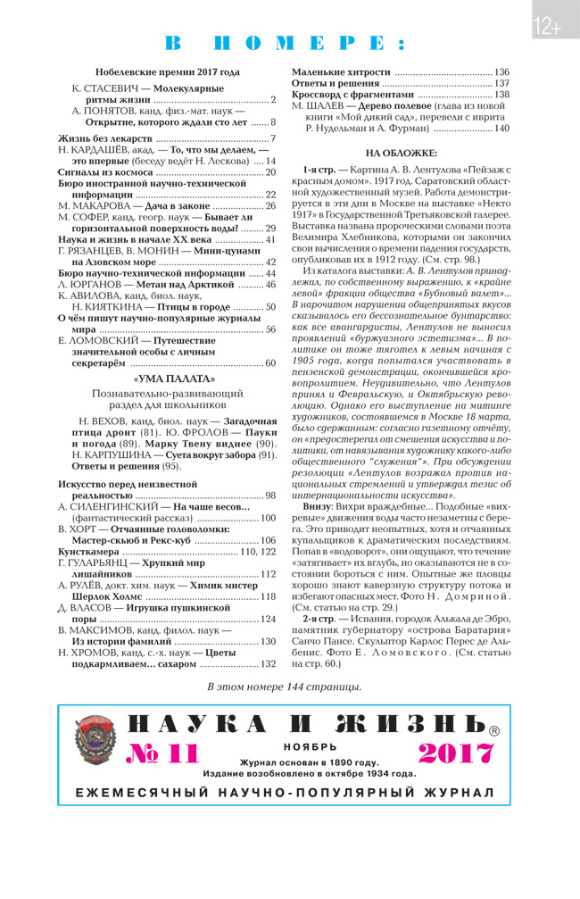 Содержание № 11, 2017