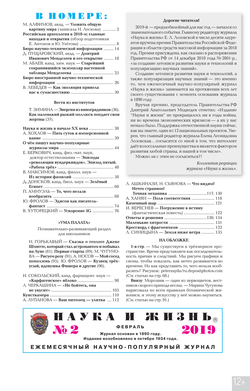 Содержание № 2, 2019