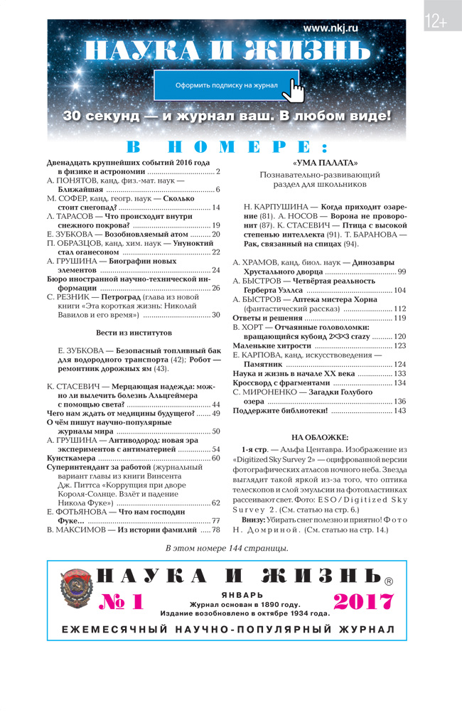Содержание № 1, 2017