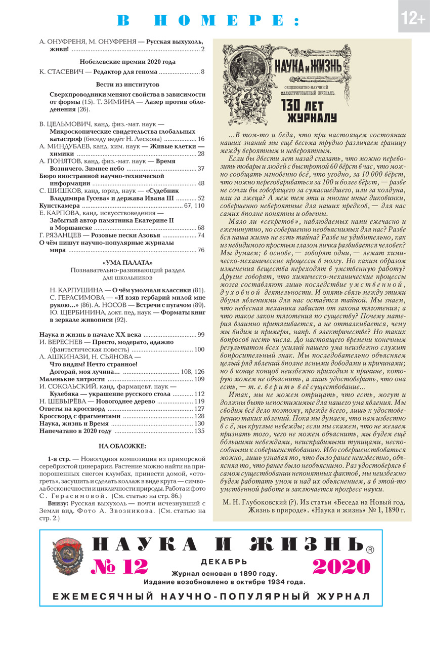 Содержание № 12, 2020
